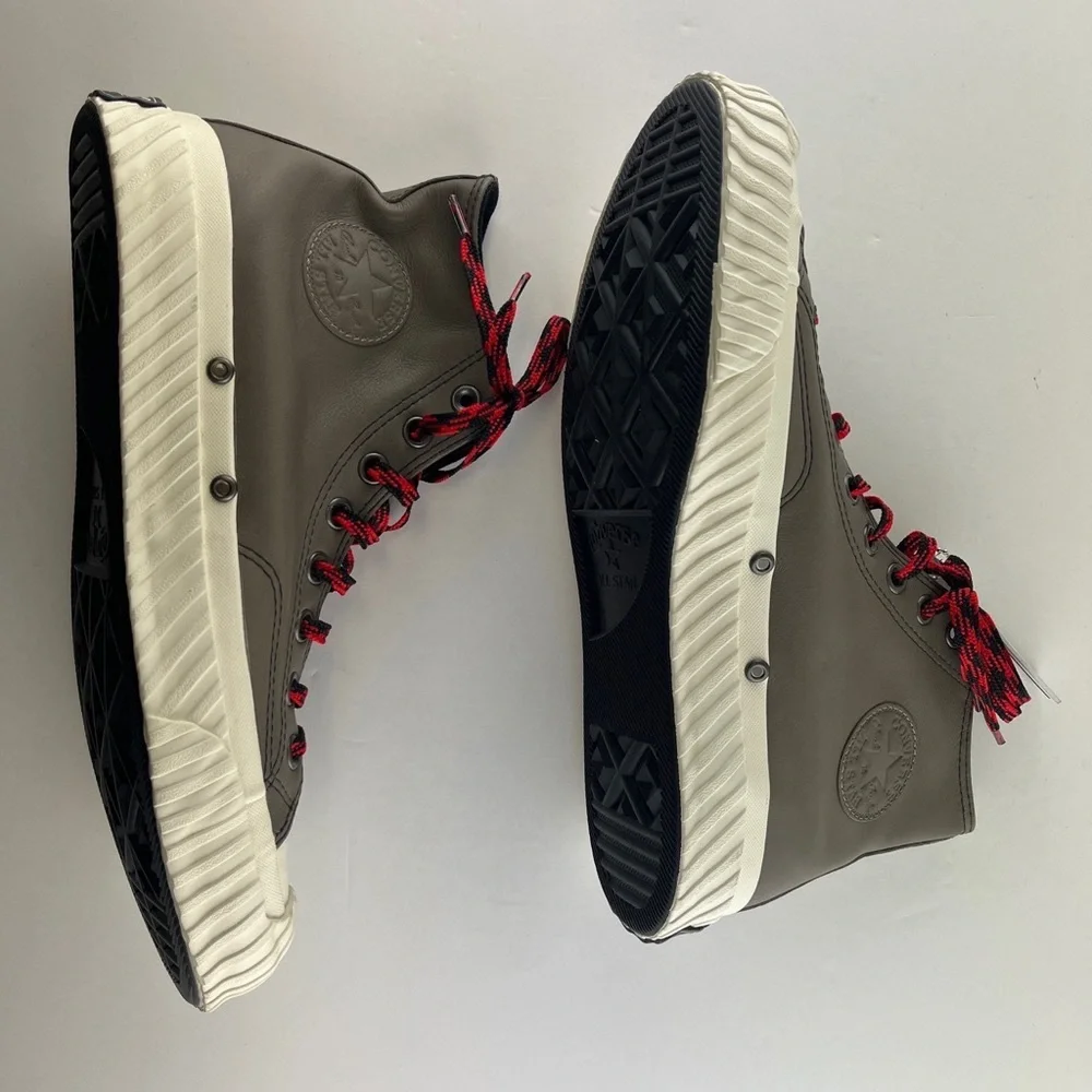 Converse Chuck 70 Bosey Hi Sneaker 168161C Grey Red Leather Mountain Cus… - Picture 2 of 11